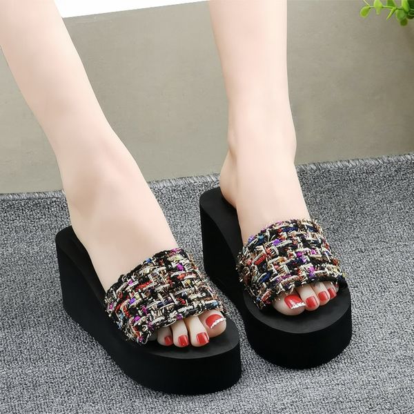 women thick bottom slippers summer ladies platform shoes woman casual slides female sandals sweet girls beach footwear 2020, Black
women thick bottom slippers summer ladies platform shoes woman casual slides female sandals sweet girls beach footwear 2020, Black