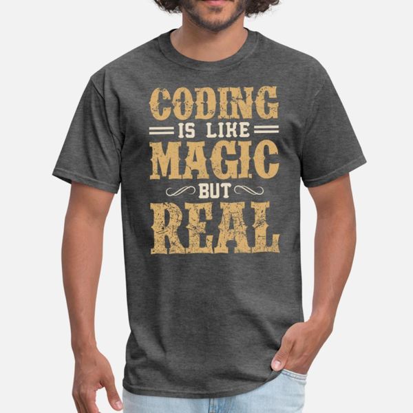 coding magic but real computer programming t shirt men designs short sleeve euro size s-3xl leisure fit funny casual spring unique shirt
coding magic but real computer programming t shirt men designs short sleeve euro size s-3xl leisure fit funny casual spring unique shirt