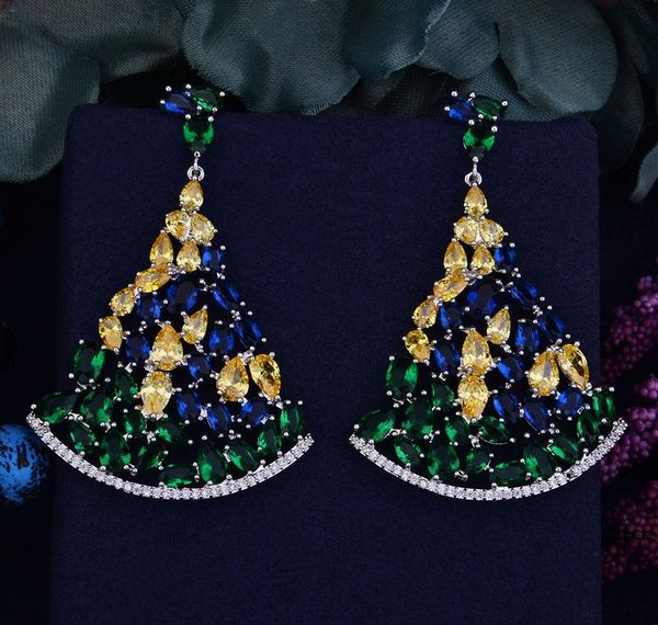 fashion- luxury multicolor full cubic zirconia cz engagement wedding party nightclub silver statment earring01, Golden;silver
fashion- luxury multicolor full cubic zirconia cz engagement wedding party nightclub silver statment earring01, Golden;silver