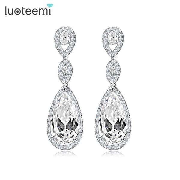 wholesale luxury dangles long earrings for women wedding earrings water drop zircon party gift white color wholesale, Silver
wholesale luxury dangles long earrings for women wedding earrings water drop zircon party gift white color wholesale, Silver