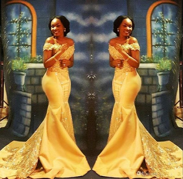 elegant yellow african mermaid prom dresses long 2023 formal off the shoulder luxury beading crystal satin arabic trumpet evening gowns, Black
elegant yellow african mermaid prom dresses long 2023 formal off the shoulder luxury beading crystal satin arabic trumpet evening gowns, Black