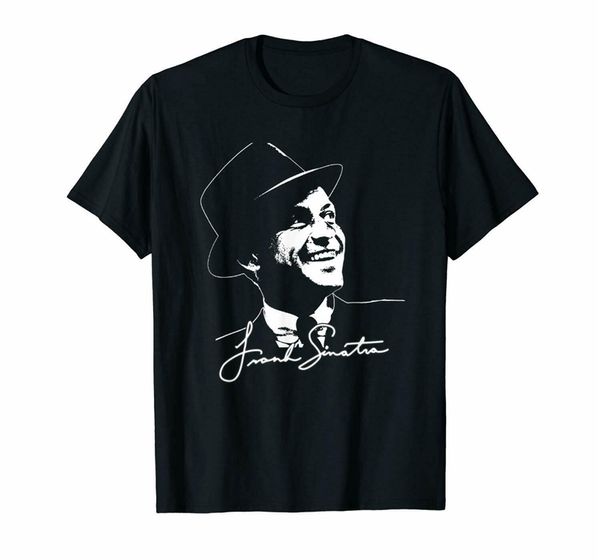 frank sinatra american singer portrait black t-shirt s-3xl fitness tee shirt