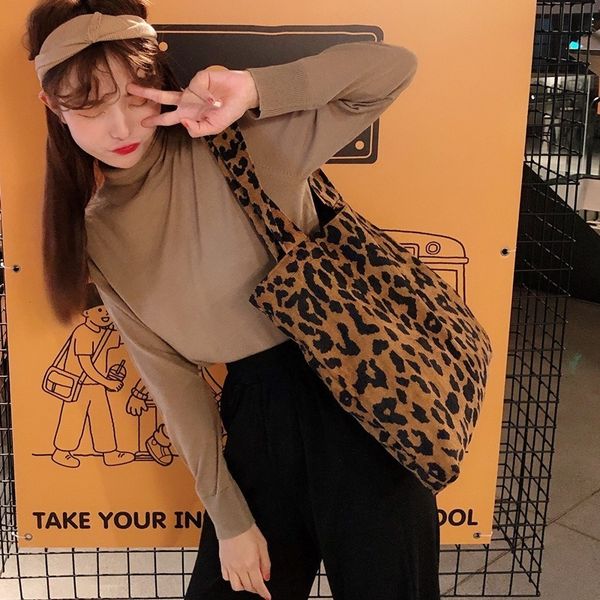 women shoulder canvas shopper bag leopard print korean shopping bag casual female handbag cotton fabric tote bags for women 2020
women shoulder canvas shopper bag leopard print korean shopping bag casual female handbag cotton fabric tote bags for women 2020