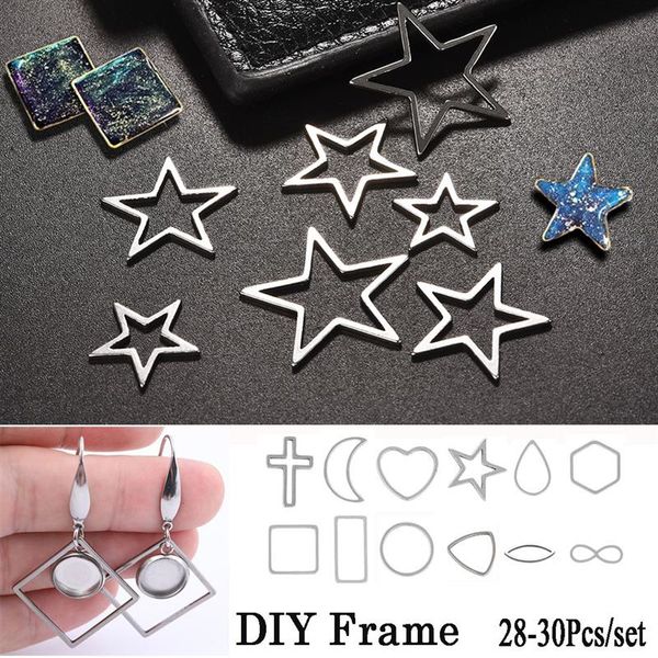 30pcs geometric figure charm stainless steel pendant open bezels hollow pressed flower resin frame mold bezel diy jewelry making
30pcs geometric figure charm stainless steel pendant open bezels hollow pressed flower resin frame mold bezel diy jewelry making