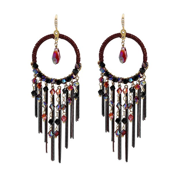 dangle & chandelier luxury circle crystal beaded drop earrings bohemian handmade metal chain long tassel for women wedding party, Silver
dangle & chandelier luxury circle crystal beaded drop earrings bohemian handmade metal chain long tassel for women wedding party, Silver