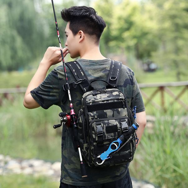 men fishing bag multifunctional outdoor tactical camping fishing backpacks reel lures storage waist shoulder bag gear
men fishing bag multifunctional outdoor tactical camping fishing backpacks reel lures storage waist shoulder bag gear