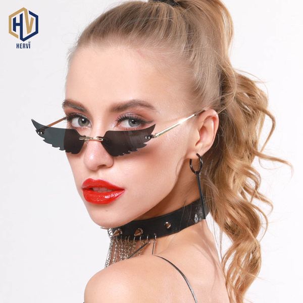 sunglasses fashion retro frameless cat eye women personality sun glasses wing lens superfine mirror leg eyewear, White;black
sunglasses fashion retro frameless cat eye women personality sun glasses wing lens superfine mirror leg eyewear, White;black