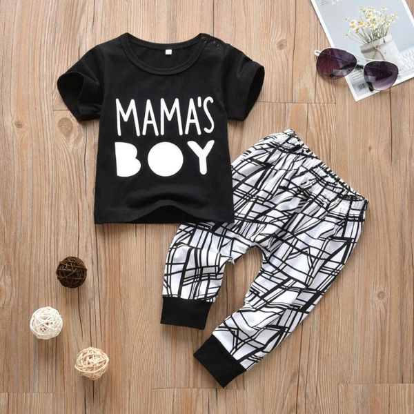 toddler infant baby boys clothes sets short sleeves letters black t-shirt + pants infant clothing suits newborn 2pcs outfits, White
toddler infant baby boys clothes sets short sleeves letters black t-shirt + pants infant clothing suits newborn 2pcs outfits, White