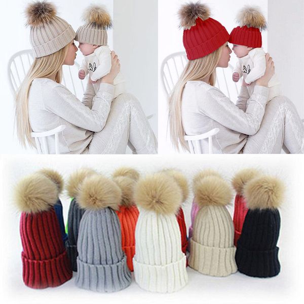 1 шт мать ребенок ребенок семья матча теплой зимы knit beanie fur pom hat вязание ski cap hat, Blue;gray
1 шт мать ребенок ребенок семья матча теплой зимы knit beanie fur pom hat вязание ski cap hat, Blue;gray