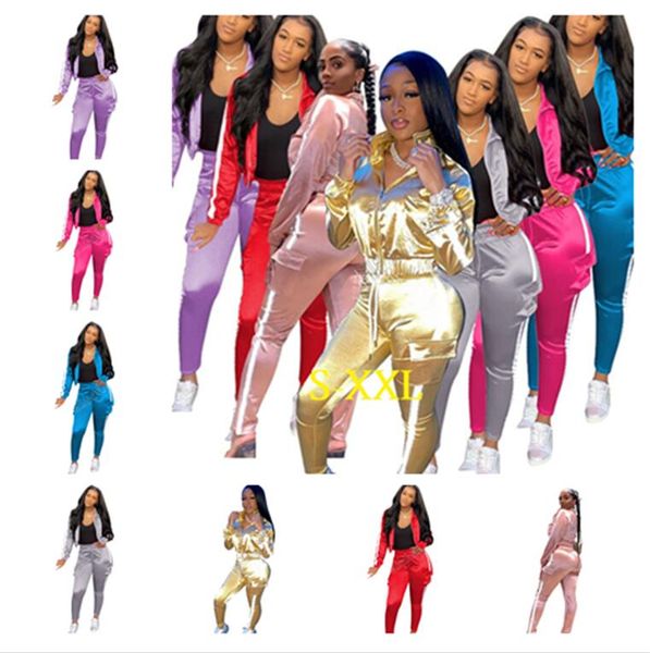women tracksuit reflective striped zipper coat designer jackets crop + pants leggings two pieces sets patchwork outfits clothes d92301, White
women tracksuit reflective striped zipper coat designer jackets crop + pants leggings two pieces sets patchwork outfits clothes d92301, White