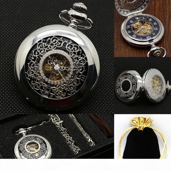 hand winding mechanical pocket watch sliver dial luxury men fob watches customized retro clock father present necklace reloj t200502, Slivery;golden
hand winding mechanical pocket watch sliver dial luxury men fob watches customized retro clock father present necklace reloj t200502, Slivery;golden