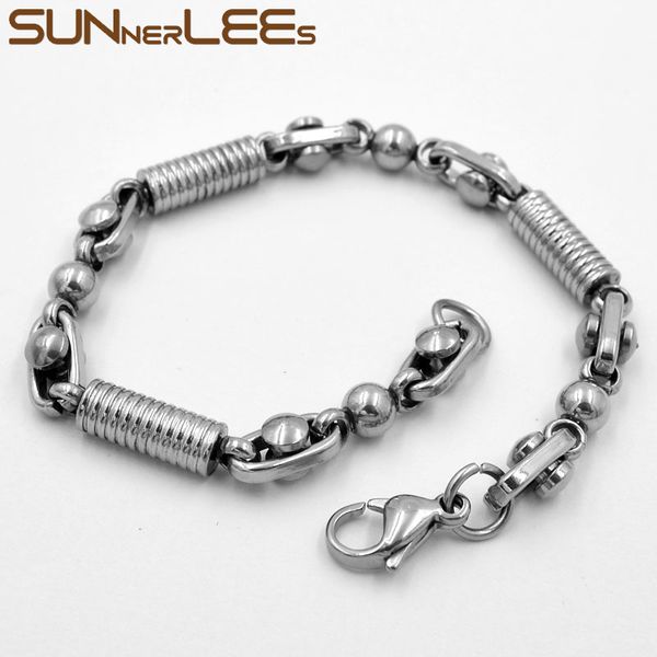 link, chain sunnerlees fashion jewelry stainless steel bracelet 6mm geometric beads link silver color men women gift sc138 b, Black
link, chain sunnerlees fashion jewelry stainless steel bracelet 6mm geometric beads link silver color men women gift sc138 b, Black