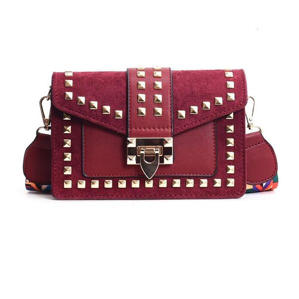 

Rivet Crossbody Bags For Women Handbags Designer Brand Bolsa Feminina Shoulder Bag Ladies Sac Main Leather Purses