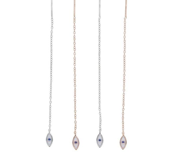 long chain ear threader earring white enamel evil eye charm silver color rose gold turkish fashion earring9, Golden;silver
long chain ear threader earring white enamel evil eye charm silver color rose gold turkish fashion earring9, Golden;silver