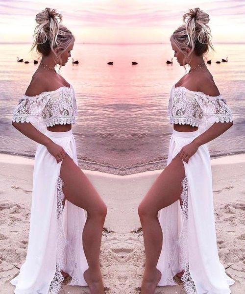 fashion women two piece set crop and skirt summer beach 2020 women clothes suits 2 piece set white lace tracksuit side split 
fashion women two piece set crop and skirt summer beach 2020 women clothes suits 2 piece set white lace tracksuit side split