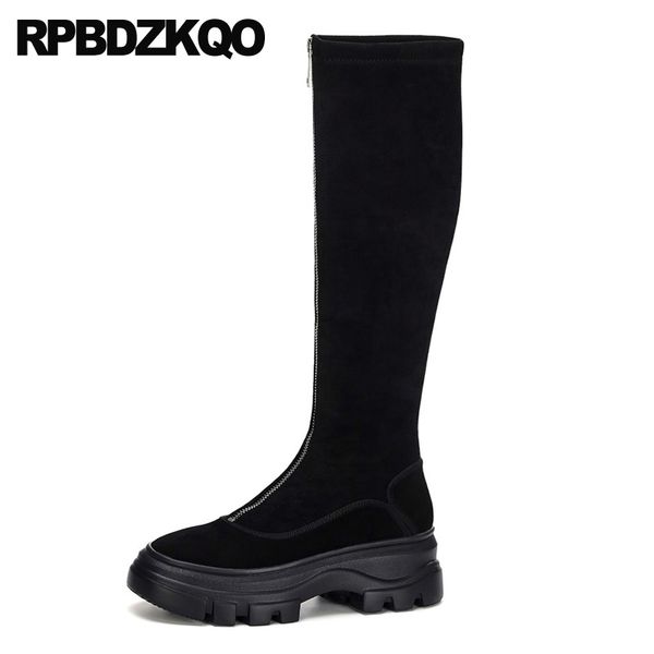 muffin knee high designer wedge platform shoes front zipper heel flatform brand women winter boots genuine leather long black
muffin knee high designer wedge platform shoes front zipper heel flatform brand women winter boots genuine leather long black