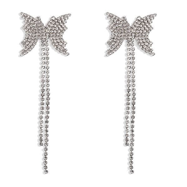 new ins fashion sparkling diamond full rhinestone popular butterfly long chandelier dangle stud earring for women girls, Golden;silver
new ins fashion sparkling diamond full rhinestone popular butterfly long chandelier dangle stud earring for women girls, Golden;silver