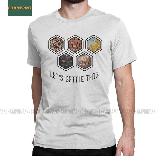 humor let's settle this settlers of catan game t-shirts men cotton t shirts board wheat sheep wood gamer short sleeve tees new 
humor let's settle this settlers of catan game t-shirts men cotton t shirts board wheat sheep wood gamer short sleeve tees new