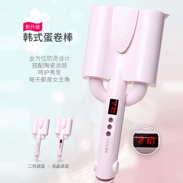 hair straighteners curler cone rod wave instant noodles head three tube corn tang big dormitory with small work rate 26mm, Black
hair straighteners curler cone rod wave instant noodles head three tube corn tang big dormitory with small work rate 26mm, Black