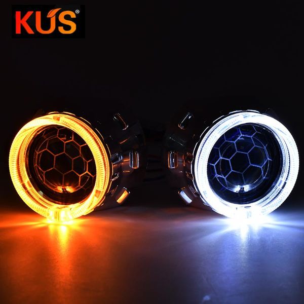 2.5 inch blue coating honeycomb bi xenon projector lens drl angel eye shroud mask fit h7 h4 socket car motorcycle assembly kit 
2.5 inch blue coating honeycomb bi xenon projector lens drl angel eye shroud mask fit h7 h4 socket car motorcycle assembly kit