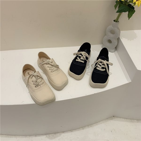 round toe casual woman shoe women's leather shoes comfort british style all-match modis espadrilles platform square comfortable, Black
round toe casual woman shoe women's leather shoes comfort british style all-match modis espadrilles platform square comfortable, Black