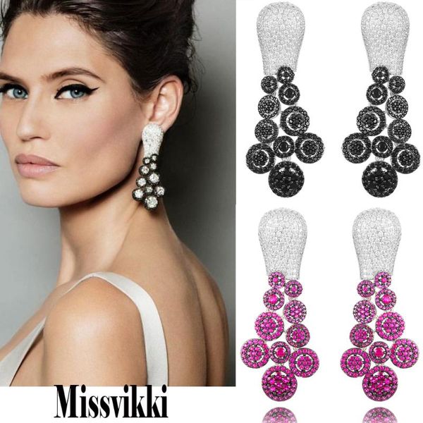 missvikki gorgeous trendy black red women dangle earrings cubic zircon drop earring for women wedding party accessories, Silver
missvikki gorgeous trendy black red women dangle earrings cubic zircon drop earring for women wedding party accessories, Silver
