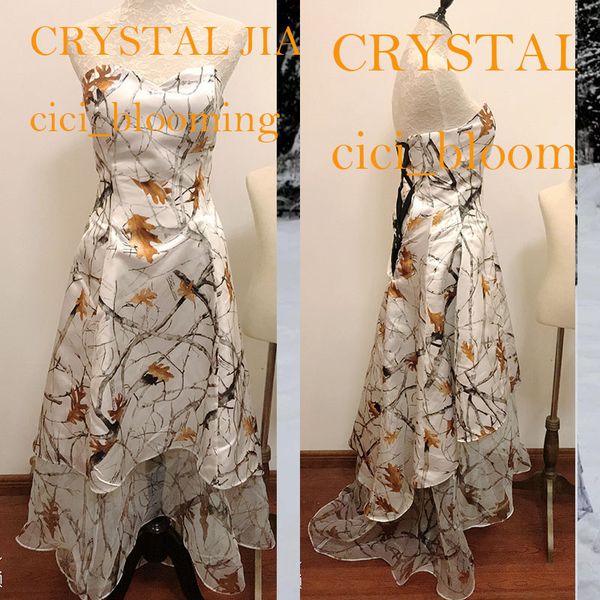 in stock special occasion dresses white camo prom dresses satin and organza hi-lo formal gown, Red
in stock special occasion dresses white camo prom dresses satin and organza hi-lo formal gown, Red