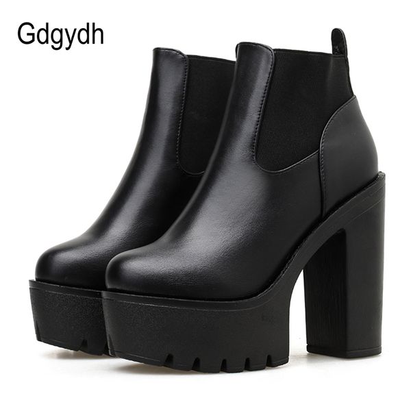 boots gdgydh leather womens spring autumn basic solid color ladies high heeled shoes platform square heel working comfortable, Black
boots gdgydh leather womens spring autumn basic solid color ladies high heeled shoes platform square heel working comfortable, Black