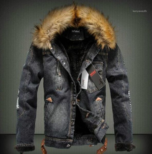 thick jackets fashion long sleeve coats with fur luxury mens warm jeans outwear male clothing winter mens designer, Black;brown
thick jackets fashion long sleeve coats with fur luxury mens warm jeans outwear male clothing winter mens designer, Black;brown