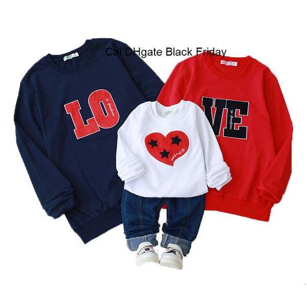 spring autumn family matching clothes dad mom kids cotton love embroidered sweatshirt outfits casual family look clothes, Blue 
spring autumn family matching clothes dad mom kids cotton love embroidered sweatshirt outfits casual family look clothes, Blue