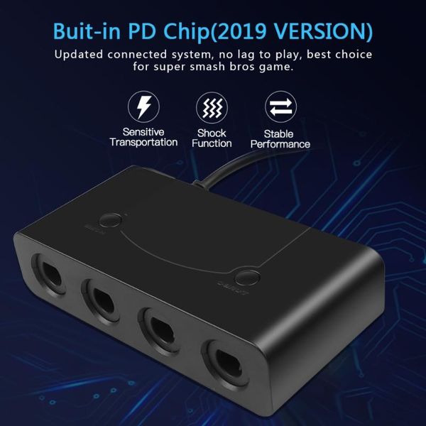 portable usb adapter converter 4 ports for wii-u pc switch converter for pc game accessory gamecube controllers
portable usb adapter converter 4 ports for wii-u pc switch converter for pc game accessory gamecube controllers