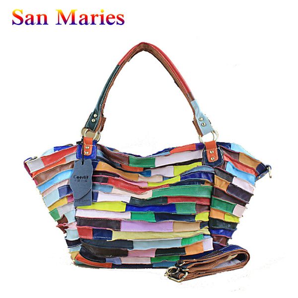 san maries 2020 new fashion women's sheepskin tote bag casual colorful striped patchwork shoulder messenger bag ladies handbag
san maries 2020 new fashion women's sheepskin tote bag casual colorful striped patchwork shoulder messenger bag ladies handbag