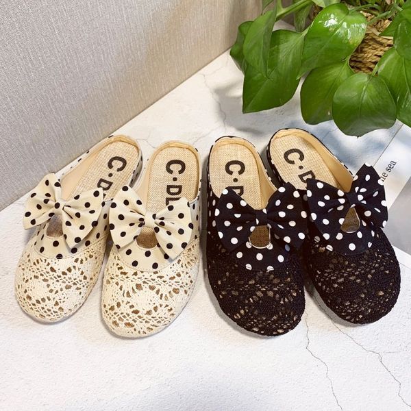 women bowtie slippers out side flax hollow outs slides slip on flat shoes woman dot lace round toe slipper female mules 8186l, Black
women bowtie slippers out side flax hollow outs slides slip on flat shoes woman dot lace round toe slipper female mules 8186l, Black
