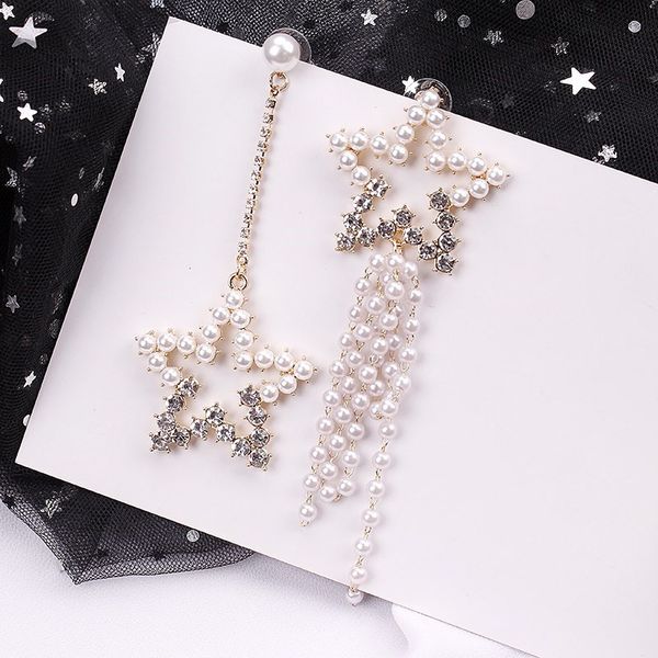 dominated new asymmetric pearl pentagonal fringed earrings exaggerated crystal women drop earrings jewelry, Silver
dominated new asymmetric pearl pentagonal fringed earrings exaggerated crystal women drop earrings jewelry, Silver