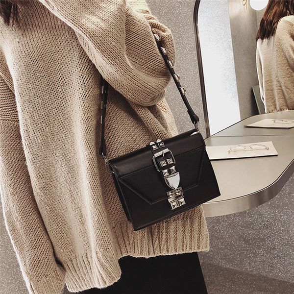 luxury rivet handbags women bags designer sac a main femme purse handbags lock chain cross-body bags for women bolso mujer #40
luxury rivet handbags women bags designer sac a main femme purse handbags lock chain cross-body bags for women bolso mujer #40