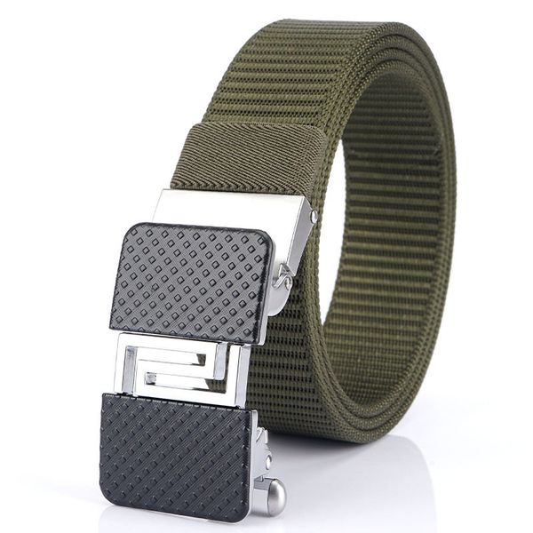 2020 new fashion canvas belt men's trendy automatic buckle wild trend sports leisure breathable nylon belt, Black;brown
2020 new fashion canvas belt men's trendy automatic buckle wild trend sports leisure breathable nylon belt, Black;brown