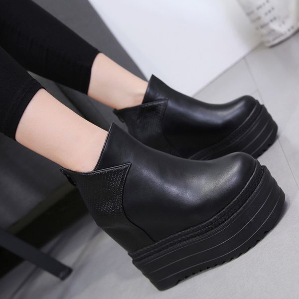 новая молния круглый toe сапоги мода клин пятки платформы ботинки женщин, Black
новая молния круглый toe сапоги мода клин пятки платформы ботинки женщин, Black