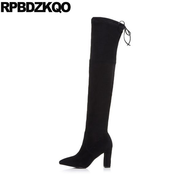 shoes long knee high heel female suede slim thigh women boots over the tall luxury 2020 chunky pointed toe black genuine leather
shoes long knee high heel female suede slim thigh women boots over the tall luxury 2020 chunky pointed toe black genuine leather