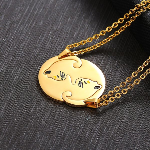 pendants for couples puppy cat necklaces women stainless steel chains necklaces black 2020 jewelry woman gold accessories, Silver
pendants for couples puppy cat necklaces women stainless steel chains necklaces black 2020 jewelry woman gold accessories, Silver