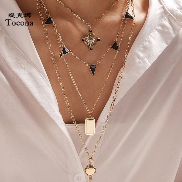 pendant necklaces tocona charming geometric necklace for women 2021 trendy multi-layer gold color alloy metal sun jewelry wholesale 9894, Silver
pendant necklaces tocona charming geometric necklace for women 2021 trendy multi-layer gold color alloy metal sun jewelry wholesale 9894, Silver