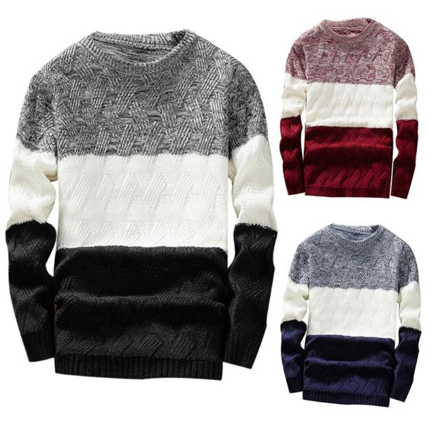men's sweaters men sweater thick warm pullovers autumn o neck long sleeve color block patchwork slim knitted pullover, White;black
men's sweaters men sweater thick warm pullovers autumn o neck long sleeve color block patchwork slim knitted pullover, White;black