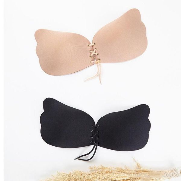 women invisible bra butterfly wing silicone bra strapless backless self adhesive silicone invisible push-up bras, White
women invisible bra butterfly wing silicone bra strapless backless self adhesive silicone invisible push-up bras, White