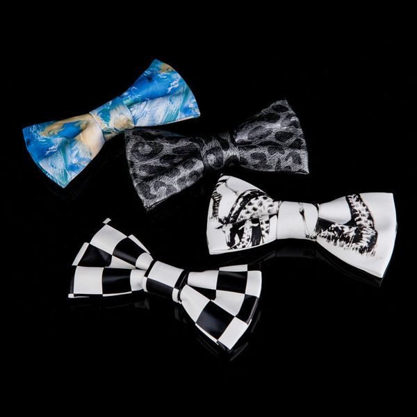 handmade bow tie high-end men's gifts business banquet wedding party host suit shirt accessories trendy leather printed bowtie, Blue;purple 
handmade bow tie high-end men's gifts business banquet wedding party host suit shirt accessories trendy leather printed bowtie, Blue;purple