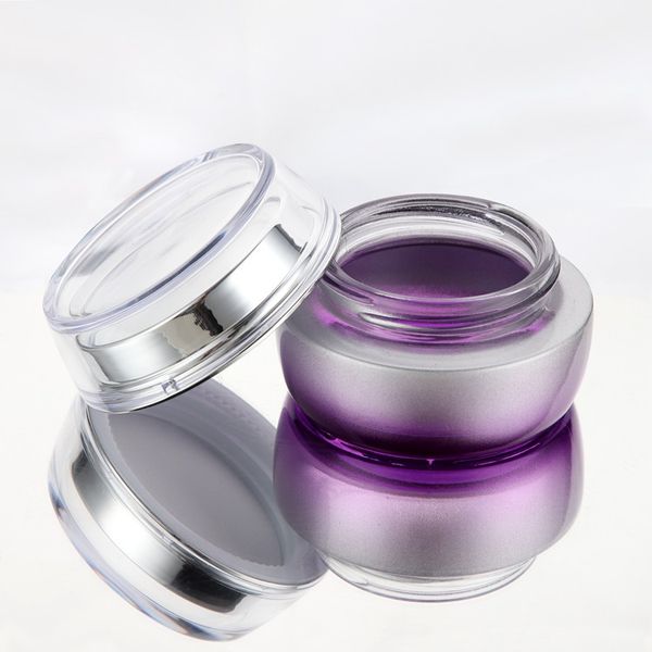 empty 1.7oz glass cream jar packaging in silver and purple color, cosmetic glass jar packaging on sale
empty 1.7oz glass cream jar packaging in silver and purple color, cosmetic glass jar packaging on sale