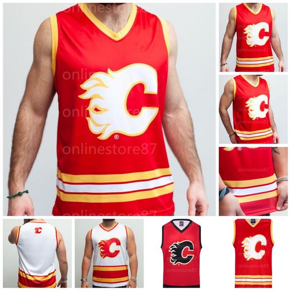 calgary flame hockey tank white red vest customize any number and name hocke jersey, Black
calgary flame hockey tank white red vest customize any number and name hocke jersey, Black