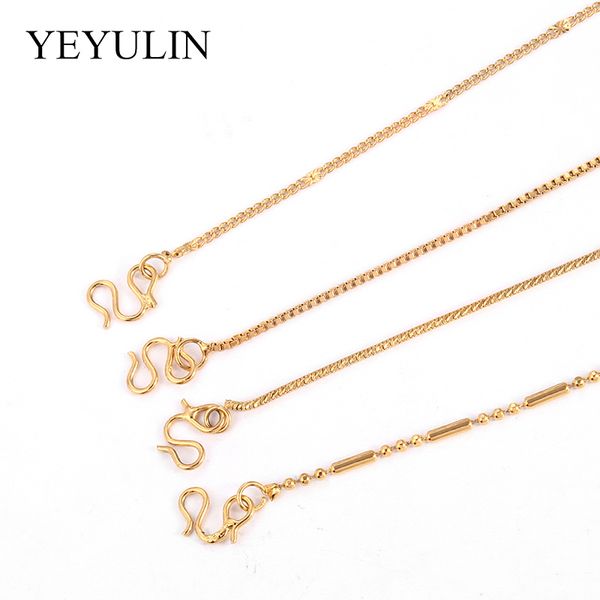45cm diy womens chain necklaces friendly copper wave snake box chains jewelry beads for pendant accessories gold color, Silver
45cm diy womens chain necklaces friendly copper wave snake box chains jewelry beads for pendant accessories gold color, Silver