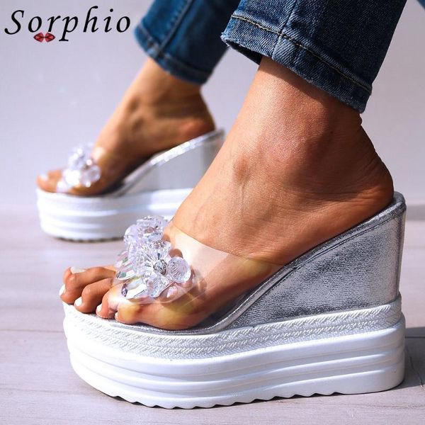 sorphio высокого клинья летняя обувь женщина мода rhinestone украшения тапочки женщины 2020 модные прозрачный пвх слайды, Black
sorphio высокого клинья летняя обувь женщина мода rhinestone украшения тапочки женщины 2020 модные прозрачный пвх слайды, Black