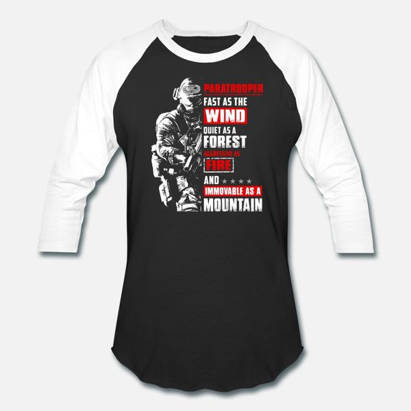 fast as the wind quiet paratrooper t shirt men customize tee shirt s-3xl family crazy casual spring autumn novelty shirt