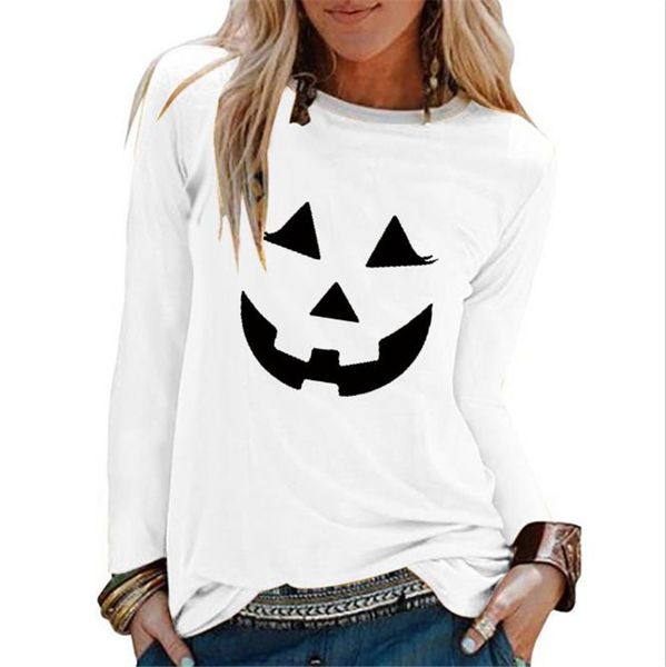women t shirts halloween pumpkin pattern women casual natural color crew neck long sleeve tshirts women clothes, White
women t shirts halloween pumpkin pattern women casual natural color crew neck long sleeve tshirts women clothes, White