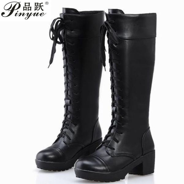 boots large size 43 lace up knee high women autumn soft leather fashion white square heel woman shoes winter, Black
boots large size 43 lace up knee high women autumn soft leather fashion white square heel woman shoes winter, Black